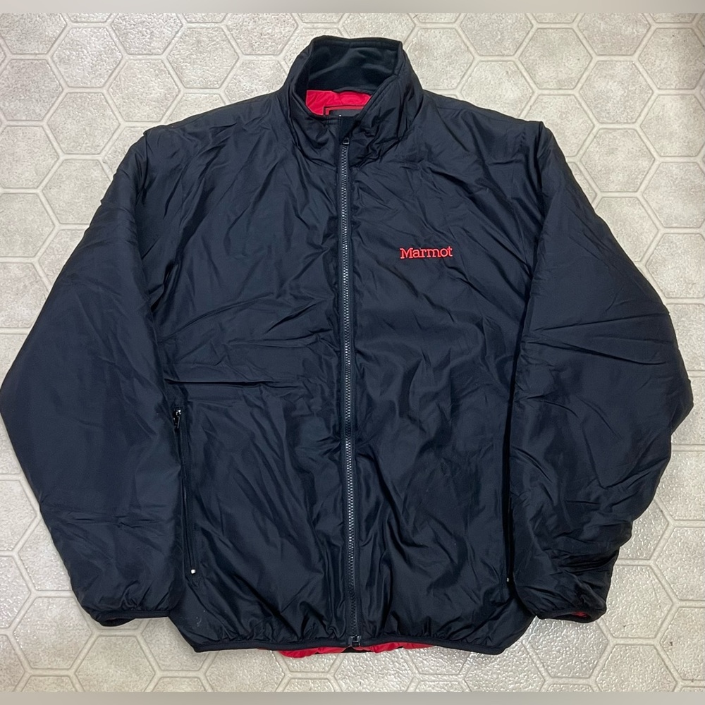 Men's Medium Black Red MARMOT Polarguard 3D Insulated Winter Jacket
